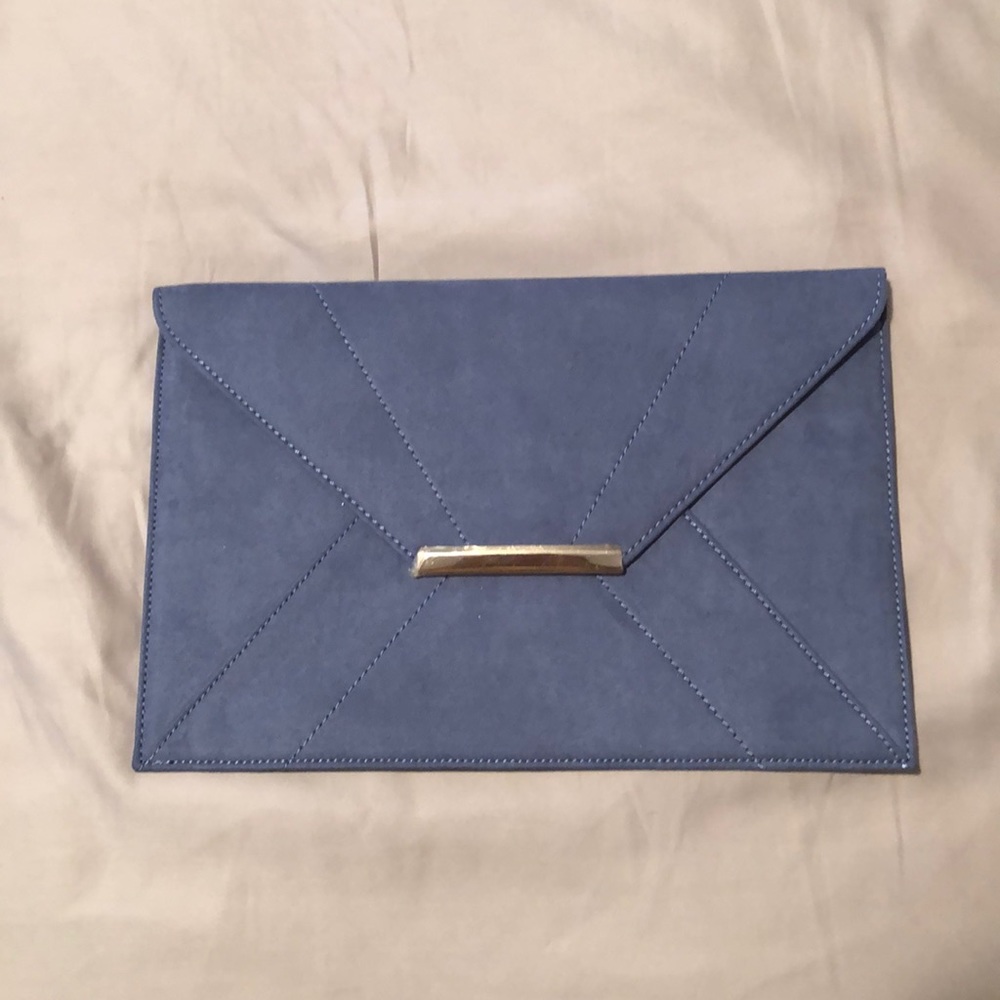Blue gray wristlet never used